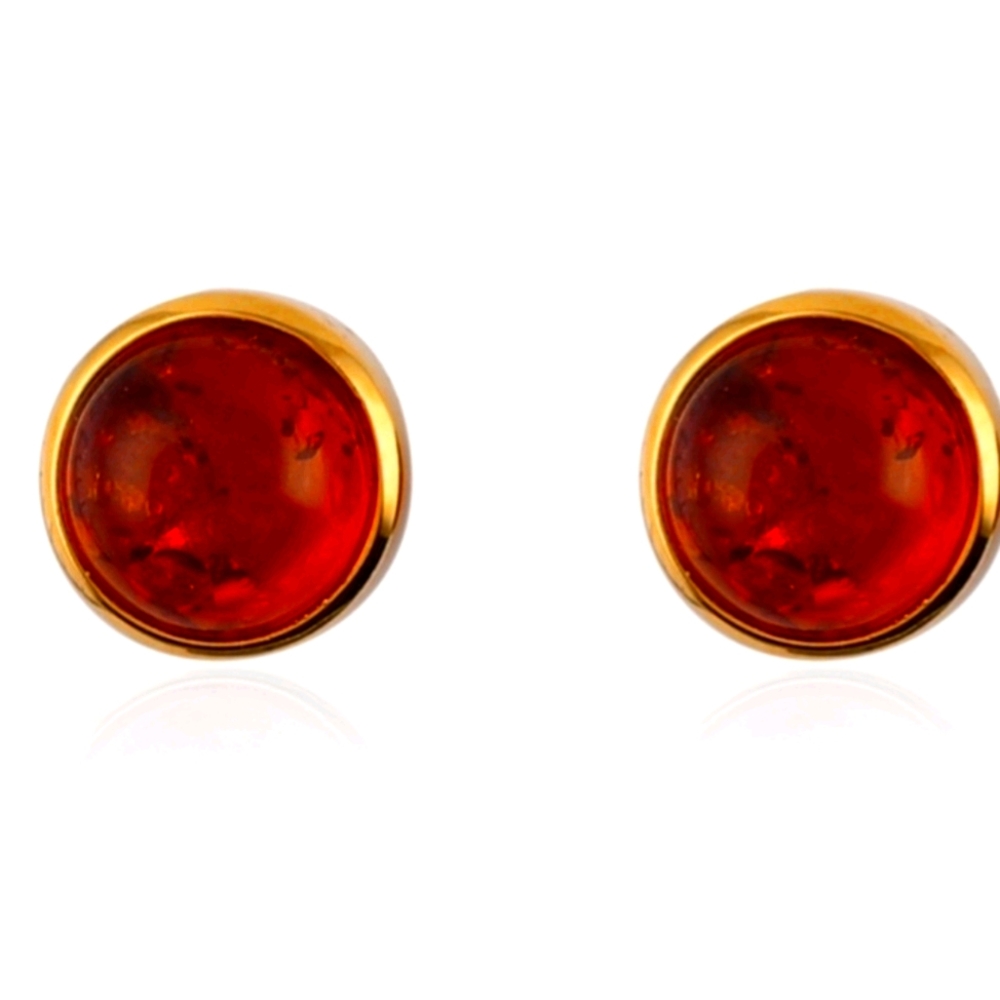 NWT, Natural Baltic Amber & 14k Earrings